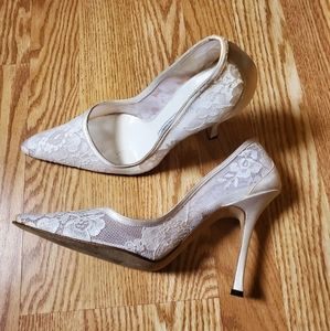 Manolo blahnik Vintage lace Handmade Heels